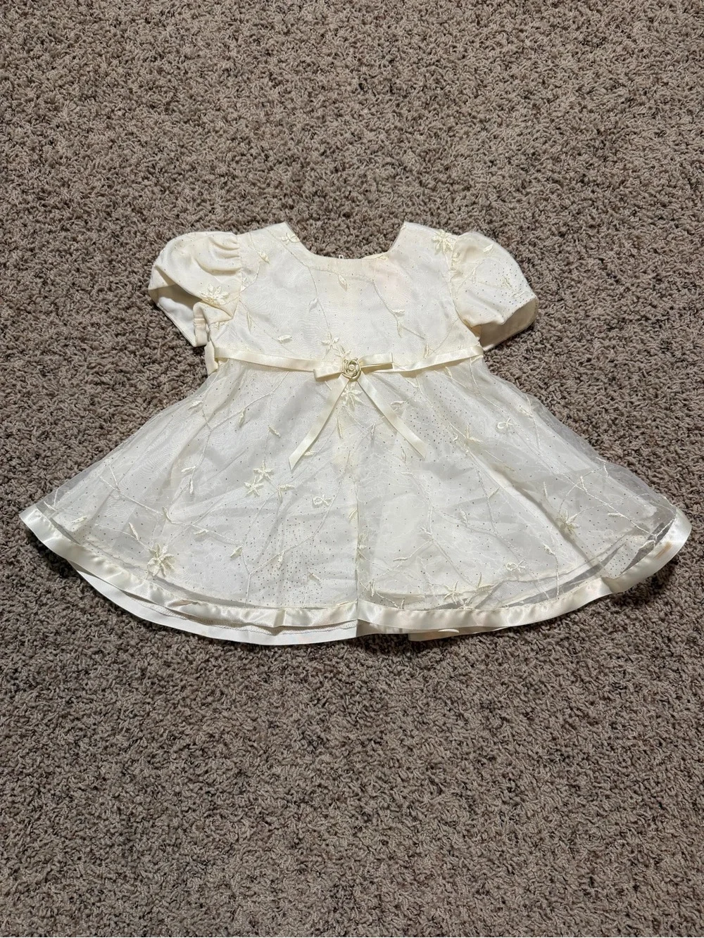 Bonnie Baby Ivory Special Occasion Dress w/ Bloomers 6-9 Months
